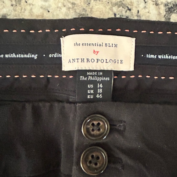 Anthropologie The Essential Slim Black Cropped Pants Trousers Slacks in
Size 14 - Picture 8 of 15